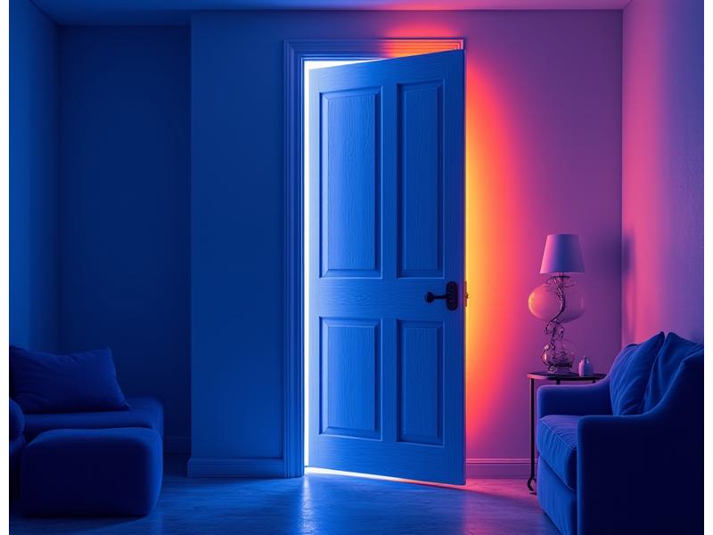 Infrared image showing minimal heat transfer through a well-insulated closed wooden door, contrasting with poor insulation around a nearby window.